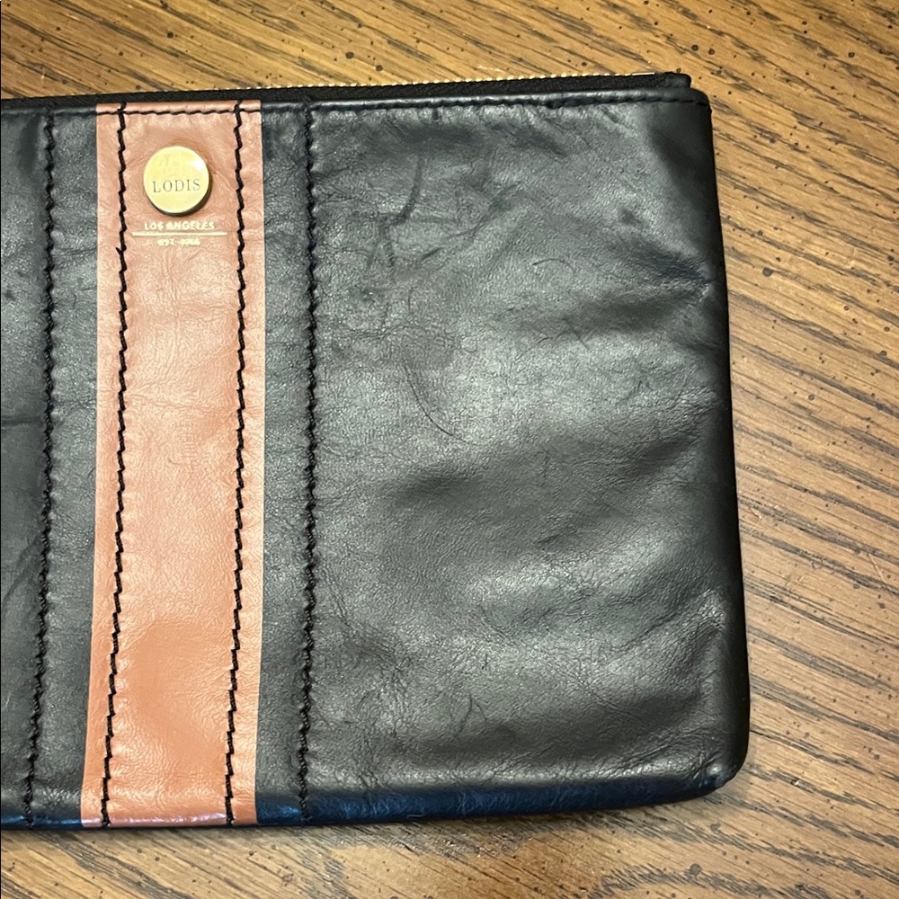 Lodis Black and Brown Wristlet - Picture 3 of 15